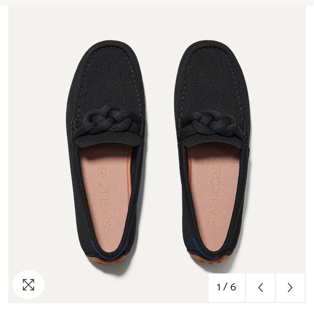 Rothy's Black Women's Driver Braid Loafers